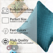 Both Side Quilted Velvet Cushion Cover (Set of 2), luxury
